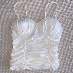 White Ribbed bodysuit